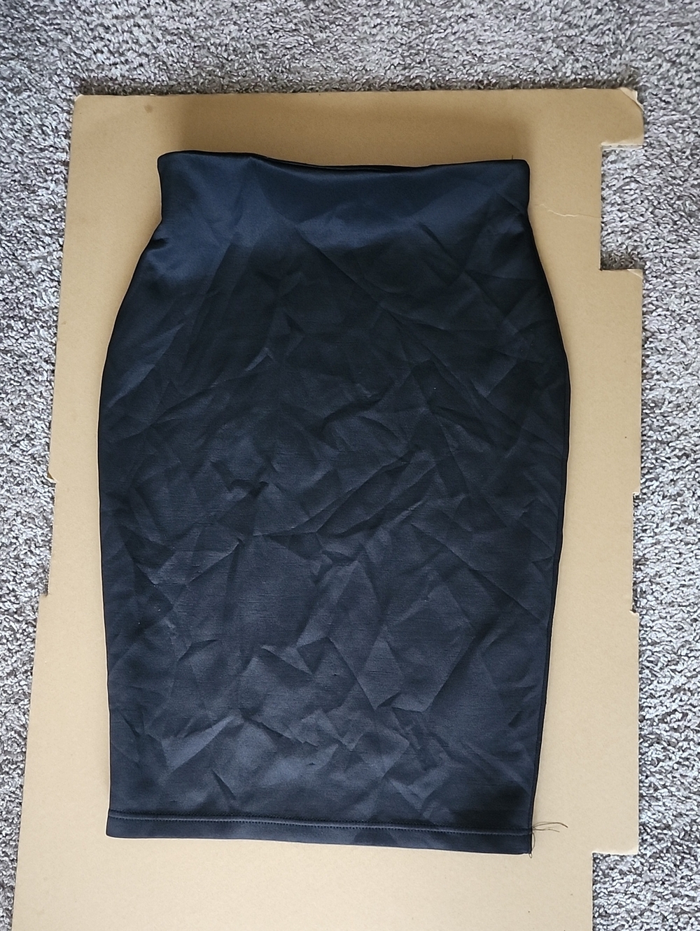 Sequin Hearts Black High-Waist Pencil Skirt
